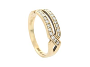 RING, 18K guld, briljantslipade diamanter, 0,22 ctv, W/VS enligt gravyr, stl 16 mm, vikt 2,5 g.