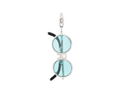 THOMAS SABO, silver, plast, glasögon med blått glas, vikt 2,7 g.