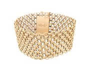 ARMBAND, 18K guld, x-länk, kistlås, längd 18,5 cm, säkerhetsåttor, vikt 50,1 g.