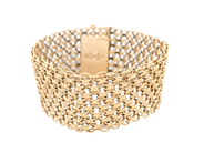 ARMBAND, 18K guld, x-länk, kistlås, längd 18,5 cm, säkerhetsåttor, vikt 50,1 g. på auktion i Stockholm, Stockholms län hos Kaplans Auktioner