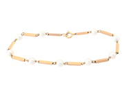 Smycken - ARMBAND, 18K guld med odlade pärlor ca 5,8 mm - View 1