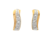 Smycken - ÖRHÄNGEN, 18K guld med 6 åttkantslipade diamanter 0,04 ct - View 1