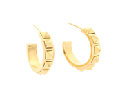 SKULTUNA, örhängen, järn, guldpläterade, "Rivet Earrings", ytterdiameter 1,9 cm, stift, etui samt smyckespåse, på auktion i Stockholm, Stockholms län hos Kaplans Auktioner