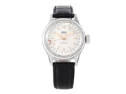 ORIS, Big Crown, Cal 584, Serie nr. 22 75411, Boett nr. 7400C, unisex, 32 mm, stål, automatisk, plexiglas, datum, glasbaksida, läderband, ca 2005.