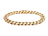 Smycken - ARMBAND. 18K guld/vitguld, pansarlänk - View 1
