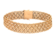 Smycken, ARMBAND. 18K guld, x-länk med stav, i auktion: Klassiska – Lördag 1 augusti