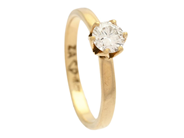 Smycken - ENSTENSRING, 18K guld - View 1