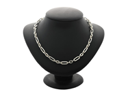 COLLIER, silver, fantasilänk, längd 44 cm, vikt 24,5 g. på auktion i Stockholm, Stockholms län hos Kaplans Auktioner