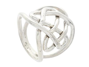 RING, sterlingsilver, arbetad, stl 18,75 mm, vikt ca 9,3 g.
