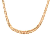 COLLIER, 18K guld, x-länk med stav, doserad 0,4 cm-0,8 cm, längd 45,4 cm, säkerhetskedja, vikt ca 20,4 g.
