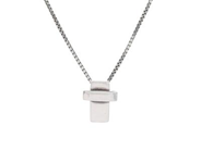 HÄNGE MED KEDJA, sterling silver, venezialänk, Efva Attling, little cross pendant, längd 40 cm, vikt ca 5,9 g, ej original kedja.