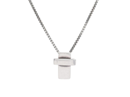 HÄNGE MED KEDJA, sterling silver, venezialänk, Efva Attling, little cross pendant, längd 40 cm, vikt ca 5,9 g, på auktion i Stockholm, Stockholms län hos Kaplans Auktioner