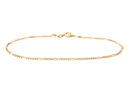 ARMBAND, 18K guld, figarolänk, längd 19 cm, vikt 2,1 g. på auktion i Stockholm, Stockholms län hos Kaplans Auktioner