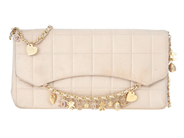 CHANEL, VÄSKA, Lucky Carms Chain Bag, beige läder, guldfärgade beslag, 26x13x6,5 cm, hologrammärkt 7552128, år på auktion i Stockholm, Stockholms län hos Kaplans Auktioner