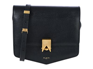 ALAÏA, VÄSKA, Medium Textured Calfskin Le Papa Crossbody, svart kalvskinn, guldfärgade beslag, 21,5x19x8 cm. dustbag. Good Condition.