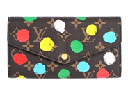 LOUIS VUITTON, PLÅNBOK, Portefeuille Sarah NM Bifold Long Wallet, Yayoi Kusama Monogram Painted Dots, Monogram canvas, guldfärgade beslag, 19x10x1,5 cm, dustbag, originalkartong. Excellent Condition.
