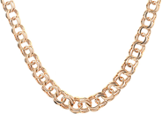 COLLIER, 18K guld, doserad bismarcklänk, 5-8 mm, längd 46 cm, vikt 30,7 g. på auktion i Stockholm, Stockholms län hos Kaplans Auktioner