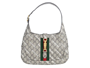 GUCCI x BALENCIAGA, VÄSKA, Small Jackie, GG Supreme canvas, brunt läder, guldfärgade beslag, 28x18x4 cm, avtag på auktion i Stockholm, Stockholms län hos Kaplans Auktioner
