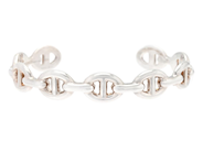 HERMÈS, ARMRING, Chaine d'Ancre Enchaine Bangle, sterlingsilver 925, bredd 1 cm, diameter 5,4 cm, ej originala på auktion i Stockholm, Stockholms län hos Kaplans Auktioner
