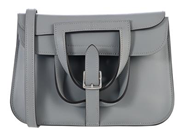 HERMÈS, VÄSKA, Halzan Mini, grått gris pantin Swift läder, silverfärgade beslag, 21,5x14x6,5 cm, märkt K, år 2025, care booklet, originalkvitto från 2025, dustbag, originalkartong. Excellent Condition.