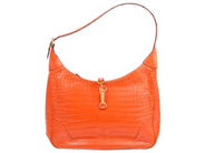 HERMÈS, VÄSKA, Hobo Bag, orange Crocodile Porosus läder, guldfärgade beslag, 30,5x29x9 cm, märkt square, år 1997-2014, dustbag. Very Good Condition.