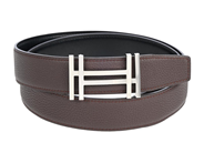 HERMÈS, BÄLTE, H au Carre belt buckle & Reversible läder strap 32 mm, svart Odyssee och brunt Epsom kalvskinn, på auktion i Stockholm, Stockholms län hos Kaplans Auktioner