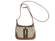 GUCCI, VÄSKA, Mini Jackie, GG Supreme canvas, brunt läder, guldfärgade beslag, 19x13x3,5 cm, justerbar axelrem på auktion i Stockholm, Stockholms län hos Kaplans Auktioner