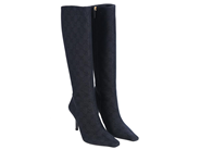 GUCCI, STÖVLAR, GG Monogram Boots, svart tyg, guldfärgade beslag, klack 9 cm, stl 36½ C, dustbag, originalkart på auktion i Stockholm, Stockholms län hos Kaplans Auktioner