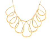 DIOR, COLLIER, Loop Collar 1990, guldpläterad, längd 30-40 cm vikt 123 g, märkt Dior, smyckespåse, originalask. Excellent Condition.