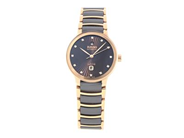RADO, Centrix, Cal R582 (ETA C26111), Serie nr. 16515878, PIC nr. R30019732, damur, 30,5 mm, doublé, automatisk, safirglas, datum, diamanter på urtavlan (12 st. 8/8), glasbaksida, integrerad originallänk (doublé/high-tech ceramics), viklås, Ref nr. 05050, cert, september 2023, box, ytterkartong.