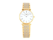 LONGINES, La Grand Classique, Serie nr. 50945256, Ref nr. L4.512.2.11.7, Boett nr. L4.512.2, damur, 29 mm, doublé, quartz, safirglas, originallänk, viklås, Ref nr. L600134896 W, cert, maj 2025, box, ytterkartong.