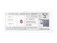 Ädelstenar - RUBIN, ovalslipad 0,49 ct - View 1
