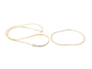 SMYCKESET, sterlingsilver, halskedja, armband, delvis förgyllt, halvstel länk, längd 45/19 cm, totalvikt 11 g. på auktion i Stockholm, Stockholms län hos Kaplans Auktioner