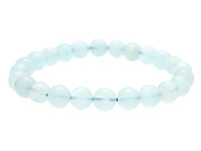 ARMBAND, kulor av akvamariner, ca 7,74 mm, trätt utan knutar, vikt 14,9 g