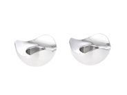 GEORG JENSEN, ljushållare, 2 st, rostfritt stål, Bloom Collection, höjd 55 mm, diameter 85 mm, originalkartong på auktion i Stockholm, Stockholms län hos Kaplans Auktioner