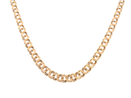 COLLIER, 18K guld, doserad bismarcklänk ca 4-8 mm, längd 50 cm, vikt 26,5 g. på auktion i Stockholm, Stockholms län hos Kaplans Auktioner