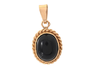 HÄNGE, 18K guld, onyx, höjd inkl. ögla 2 cm, vikt ca 1,5 g. på auktion i Stockholm, Stockholms län hos Kaplans Auktioner