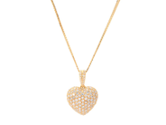 HÄNGE/KEDJA, hjärta, 18K guld, briljantslipade diamanter ca 3,00 ctv, ca TW-TCa/SI-P, höjd 28 mm, 3-radig anka på auktion i Stockholm, Stockholms län hos Kaplans Auktioner
