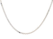 HALSKEDJA, sterlingsilver, venezialänk, längd 48 cm, vikt ca 18,5 g. på auktion i Stockholm, Stockholms län hos Kaplans Auktioner