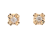 ÖRHÄNGEN, 18K guld, briljantslipade diamanter ca 0,02 ctv, diameter 3 mm, stift, vikt ca 0,9 g. på auktion i Stockholm, Stockholms län hos Kaplans Auktioner