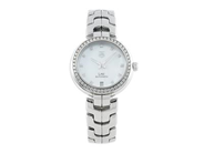 TAG HEUER, Link, Cal 7, Serie nr. RUM0227, Ref nr. WAT2314.BA0956, damur, 34,5 mm, stål, automatisk, safirglas, datum, urtavla med diamanter (11 st. ca 0,104 ctv), briljantkrans (48 st. ca 0,800 ctv), glasbaksida, originallänk, viklås, Ref nr. BA0956, cert, januari 2015, box, ytterkartong.