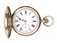 FICKUR, 51 mm, jaktur, Boett nr. 725870, silver (0,935), ankargång, skadad urtavla, glas saknas, ca 1915. på auktion i Stockholm, Stockholms län hos Kaplans Auktioner