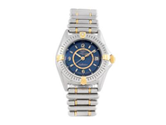 BREITLING, Callistino, Serie nr. 19277, Ref nr. B52045.1, damur, 27 mm, bicolour, quartz, safirglas, datum, skadad urtavla, urverk ej signerat, Rouleauxlänk (stål/guld), viklås, cert, april 1997, box (ej komlett), ytterkartong.