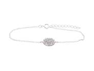 ARMBAND, sterlingsilver, cubic zirconia, längd 15 cm - 18 cm, vikt 1,7 g. på auktion i Stockholm, Stockholms län hos Kaplans Auktioner
