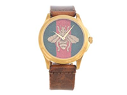 GUCCI, G-Timeless, "Le Marche Des Merveilles", Serie nr. 15522656, Ref nr. YA126451, Boett nr. 126.4, damur, 38 mm, doublé, quartz, safirglas, läderband, originalspänne i doublé, cert, juli 2021, box.