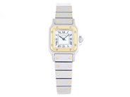 CARTIER, Santos Carrée, CaL ETA. Boett nr. 090262926, damur, 24 x 24 (34,5) mm, stål/guld, automatisk, safirglas, utbytt urtavla (senare), originallänk (utbytt/senare), viklås, Ref nr. 0860616, cert, april 1986, box.