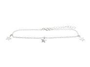 ARMBAND, sterlingsilver, stjärnor, längd 15 cm - 18 cm, vikt 0,7 g. på auktion i Stockholm, Stockholms län hos Kaplans Auktioner