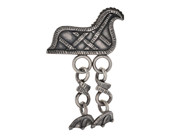 BROSCH, silver, tillverkad efter vikingatida förlaga, Flavia, Skellefteå 1953, vikt 21,6 g. på auktion i Stockholm, Stockholms län hos Kaplans Auktioner