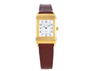 JAEGER-LE COULTRE, Reverso, Cal 608, Verk nr. 2519779, Serie nr. 1678775, Boett nr. 260.1.08, damur, 19,5 x 29 (33) mm, 18K guld, quartz, safirglas, läderband, originalspänne i doublé, ca 1990.