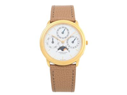 AUDEMARS PIGUET, Quantieme Perpetual, Cal 2120/2800, Serie nr. 286415, Ref nr. 25657BA.OO.0002XX.04, Boett nr. C34574-2699, herrur, 36 mm, 18K guld, automatisk, safirglas (nagg), dag, datum, månad, månfas, läderband, "Extrait De Registre", december 1987.